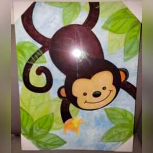 Adorable Monkey & Lion Paintings on Canvas, NEW